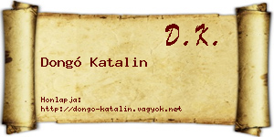 Dongó Katalin névjegykártya